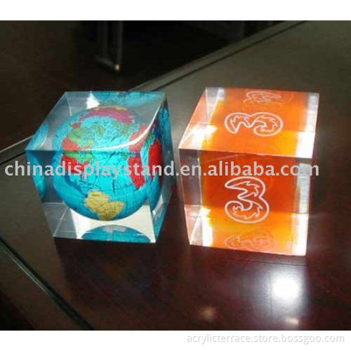 acrylic paper weight (inlaid)